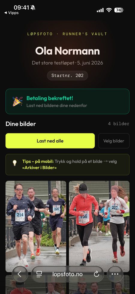 Bildene lastes ned i full oppløsning